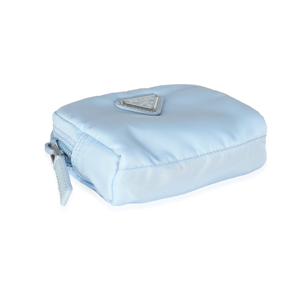 Light Blue Re-Nylon Necessaire Pouch