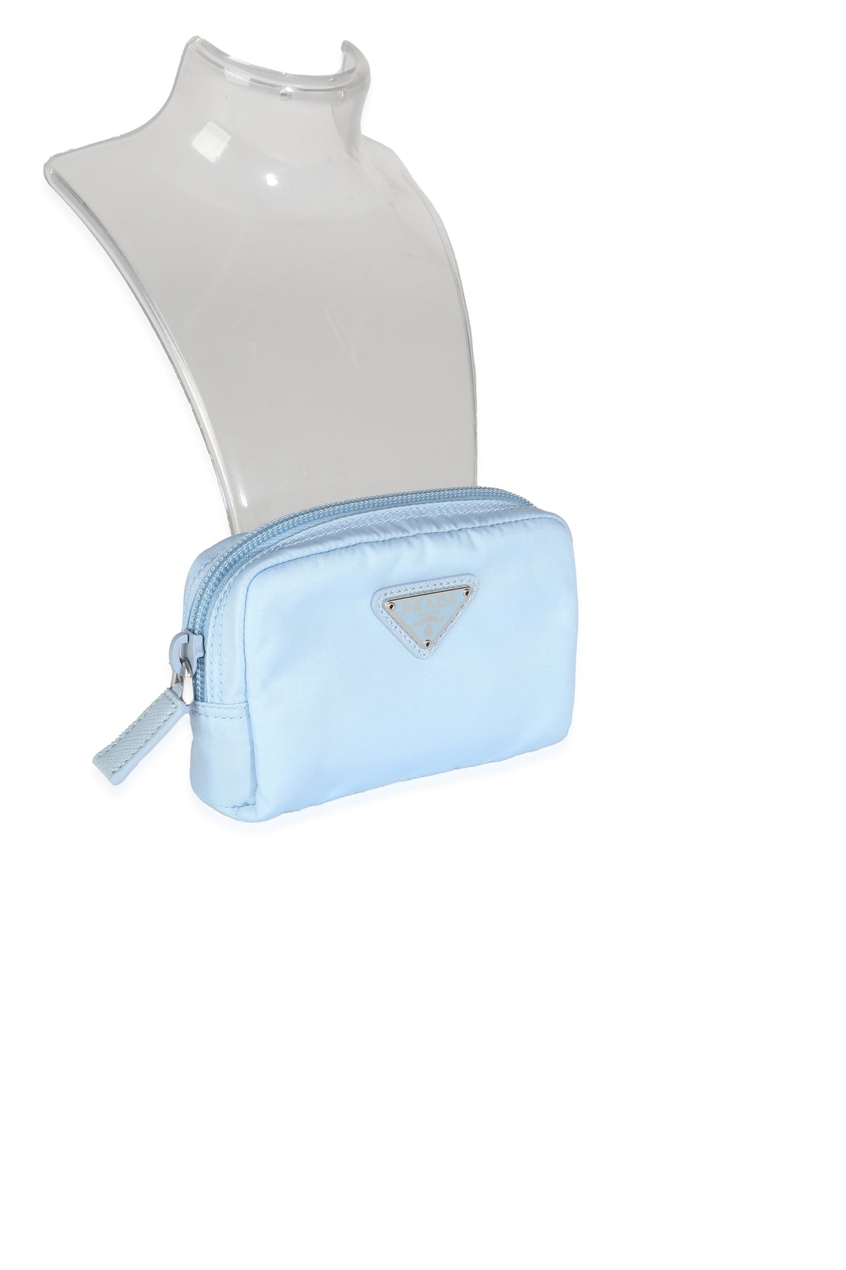 Light Blue Re-Nylon Necessaire Pouch