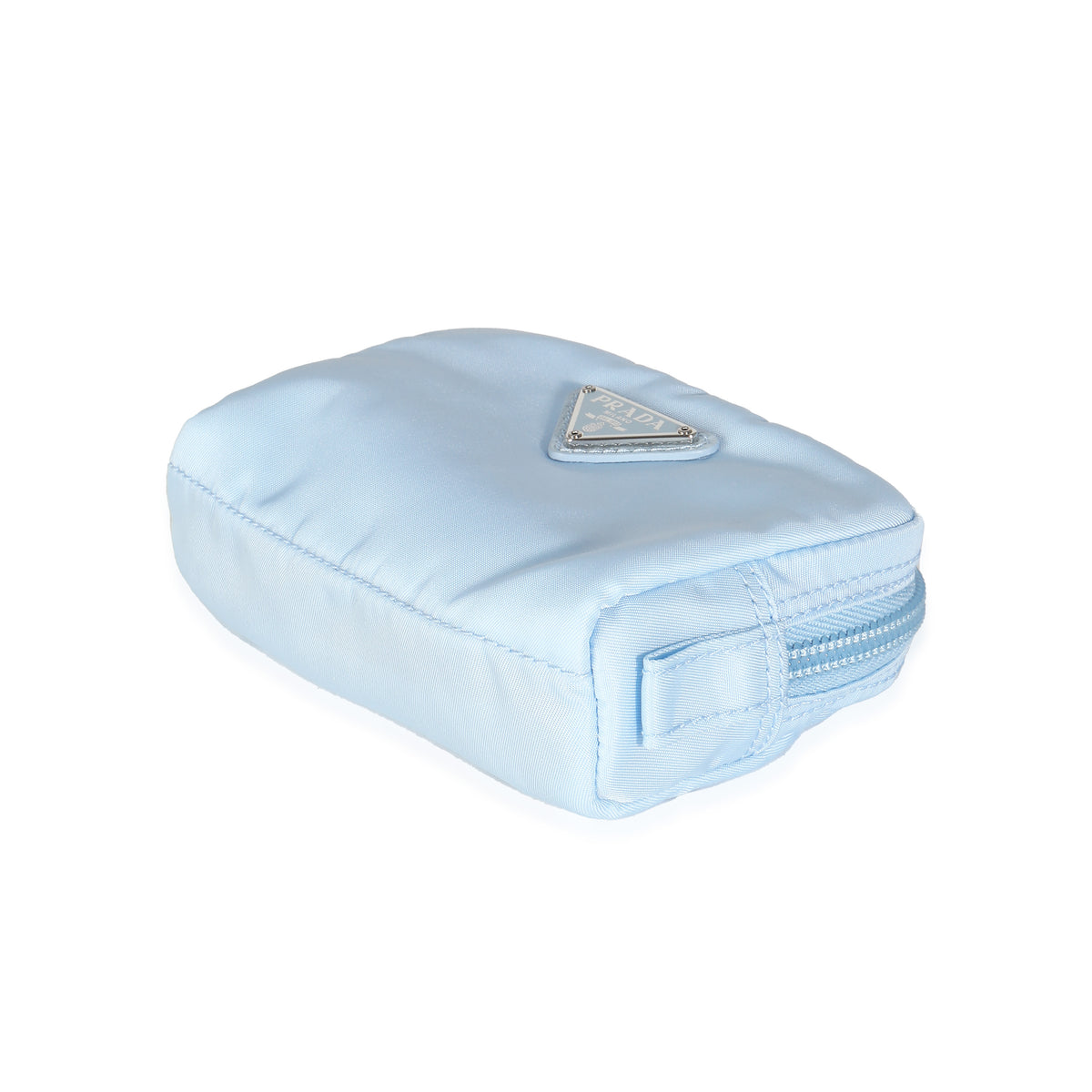 Light Blue Re-Nylon Necessaire Pouch