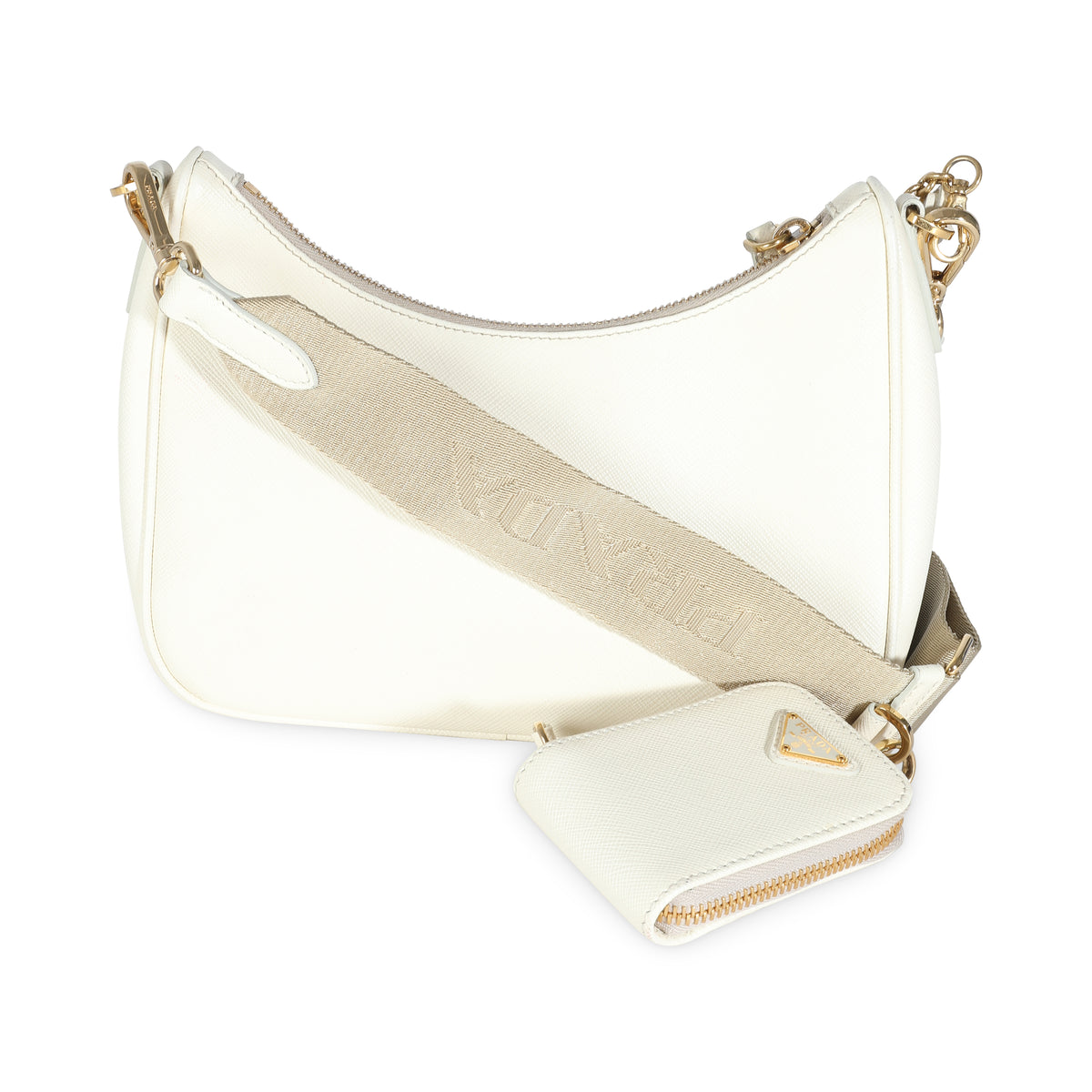 Prada White Saffiano Re Edition 2005 Bag Handbag pv