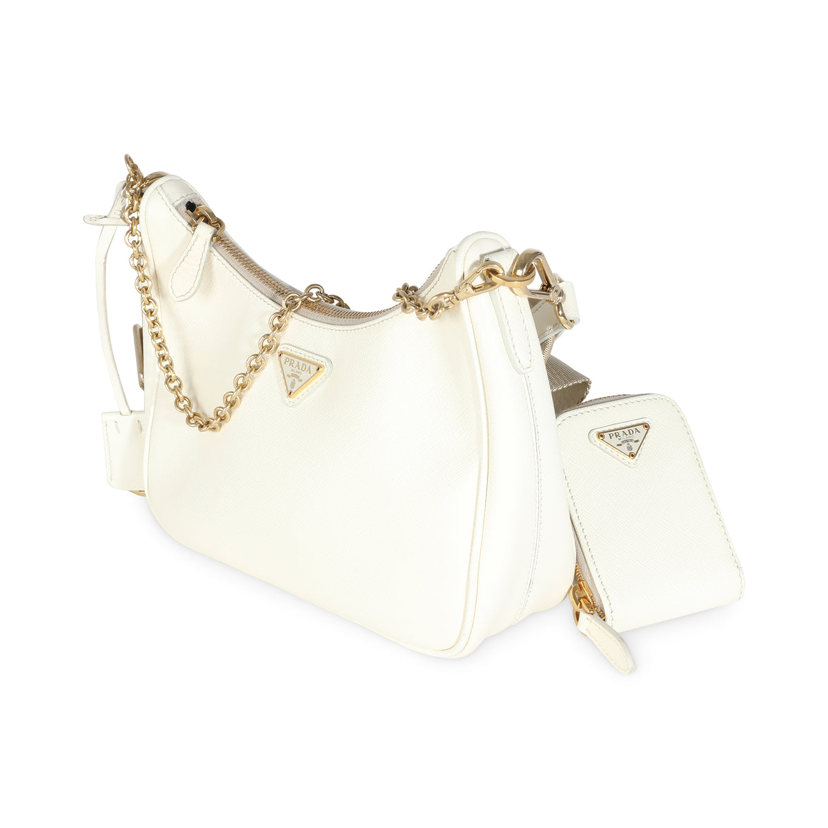 Prada White Saffiano Re Edition 2005 Bag Handbag sv