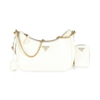 White Saffiano Re-Edition 2005 Bag