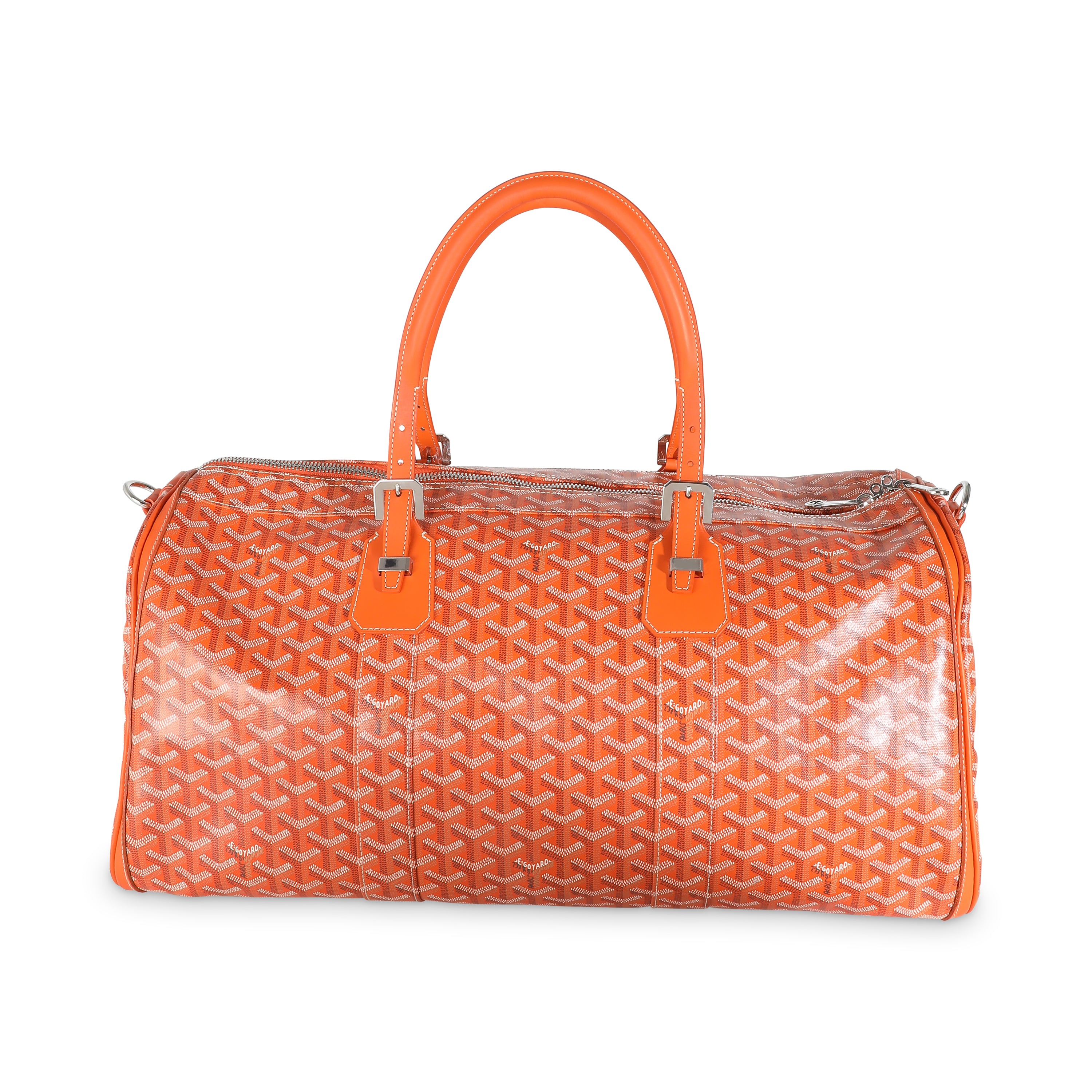 Goyard Orange Goyardine Canvas Boston 50 | myGemma | Item #141754