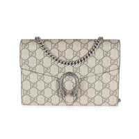 Beige GG Supreme Canvas Dionysus Chain Wallet