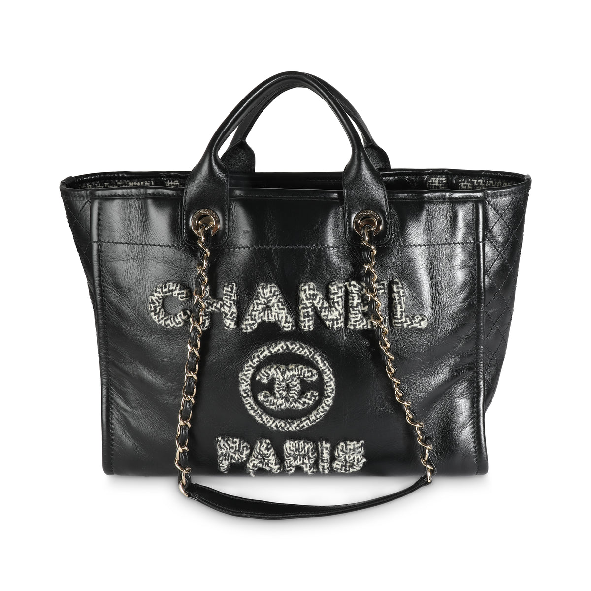 Chanel deauville tote black online