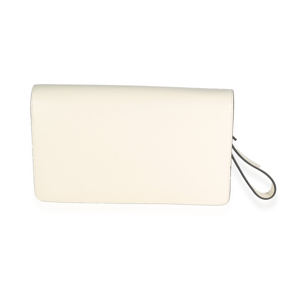 Mystic White Calfskin Dionysus Wristlet Clutch