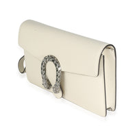 Mystic White Calfskin Dionysus Wristlet Clutch