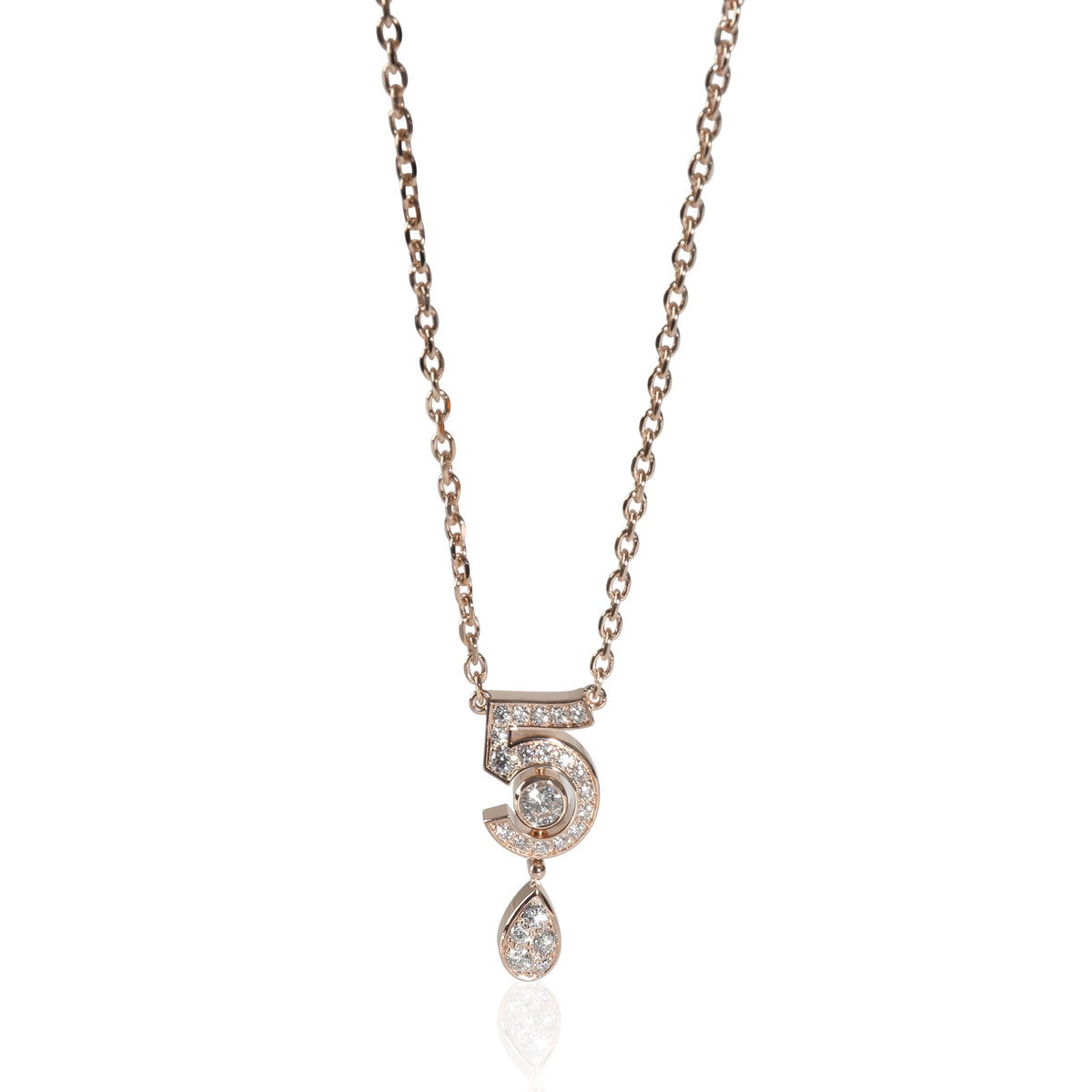 No. 5 Eternal Necklace in 18k Rose Gold 0.36 CTW