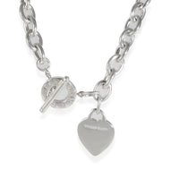 Vintage Heart Tag Toggle Necklace