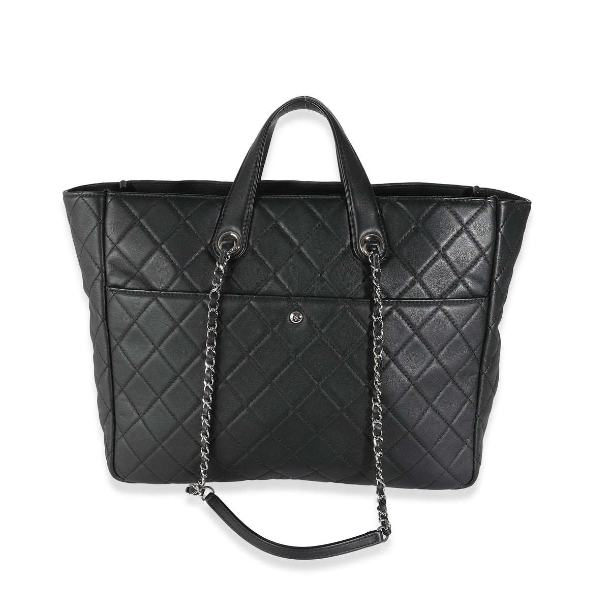 20C Black Quilted Lambskin Ultra Pocket Tote