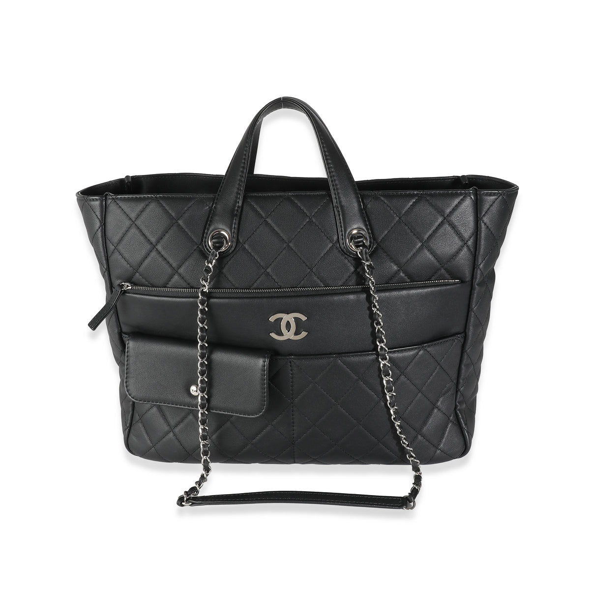Double Flap Chanel Classic Tote Chanel Tote Bag Black Leather