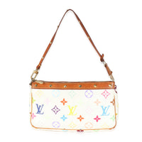 White Monogram Multicolor Canvas Pochette Accessories