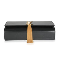 Black Smooth Calfskin Medium Kate Tassel Chain