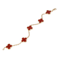 Alhambra Carnelian Bracelet in 18k Yellow Gold