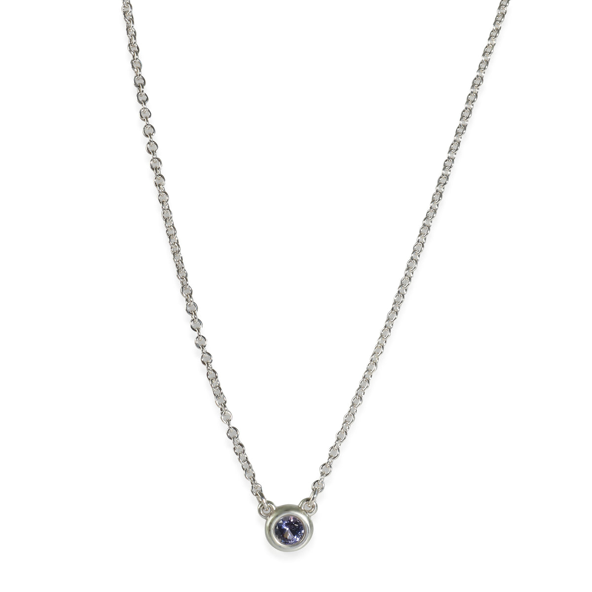 Elsa Peretti Tanzanite Fashion Necklace in  Sterling Silver