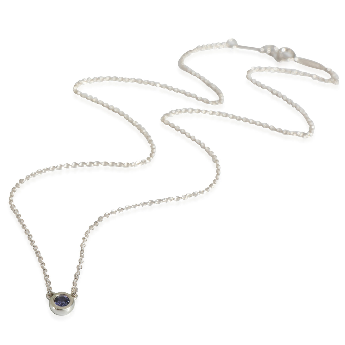 Elsa Peretti Tanzanite Fashion Necklace in  Sterling Silver