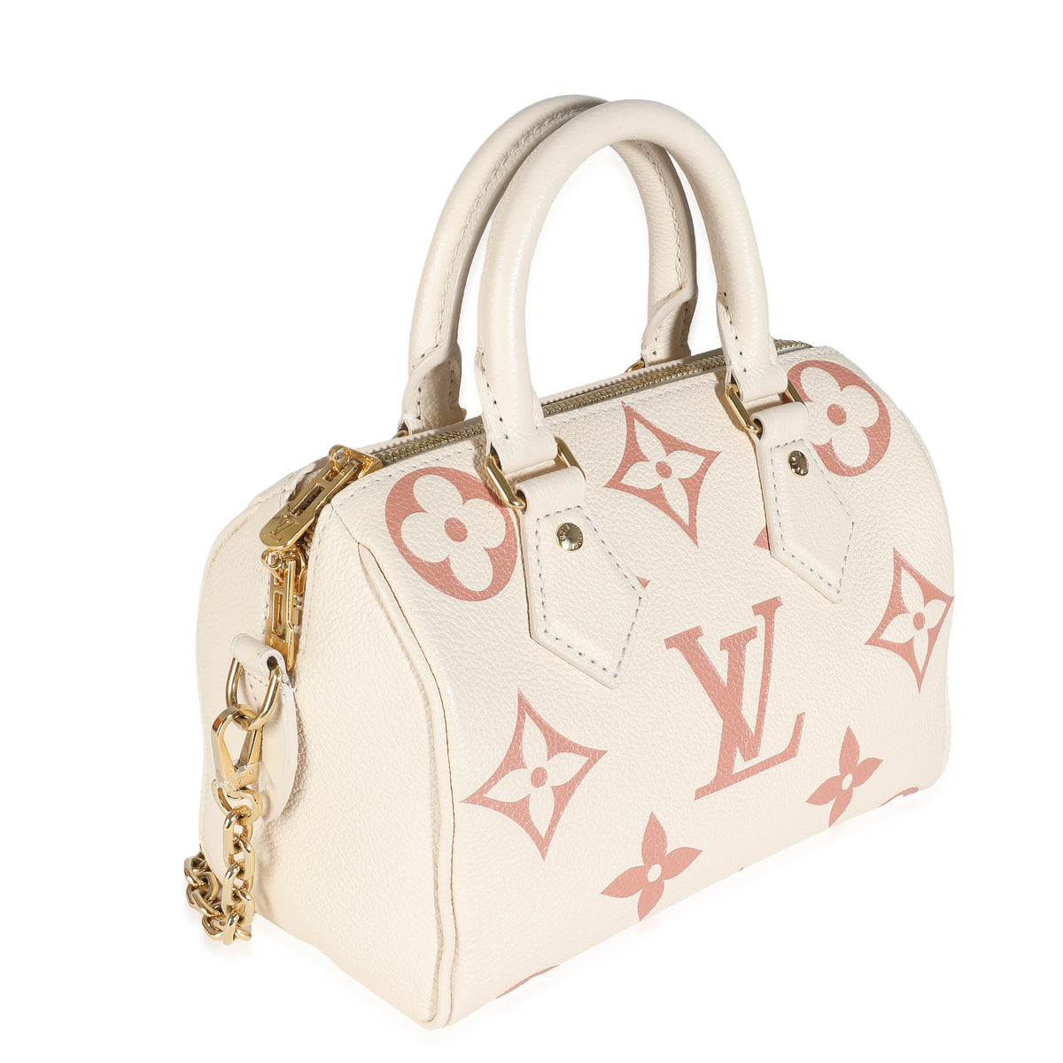 Creme Rose Trianon Empreinte Monogram Giant Speedy Bandouliere 20