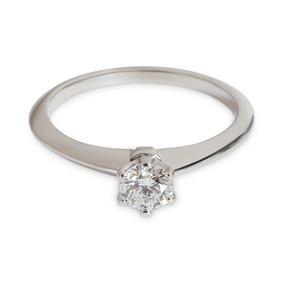 Tiffany Solitaire Engagement Ring in  Platinum E VVS1 0.32 CTW