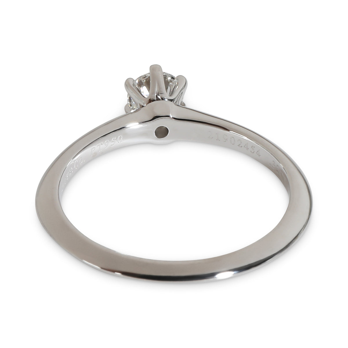 Tiffany Solitaire Engagement Ring in  Platinum E VVS1 0.32 CTW