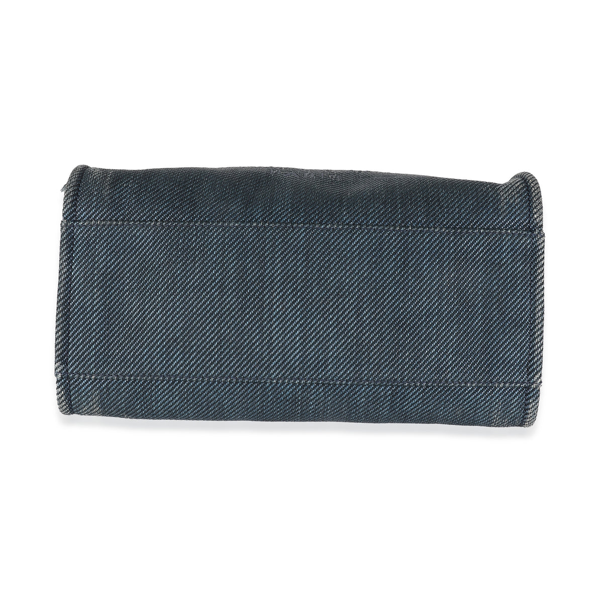 Navy Blue Woven Straw Raffia Medium Deauville Tote