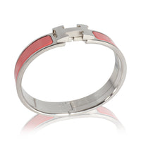 Clic H Palladium Plated Bracelet in Rouge Corail