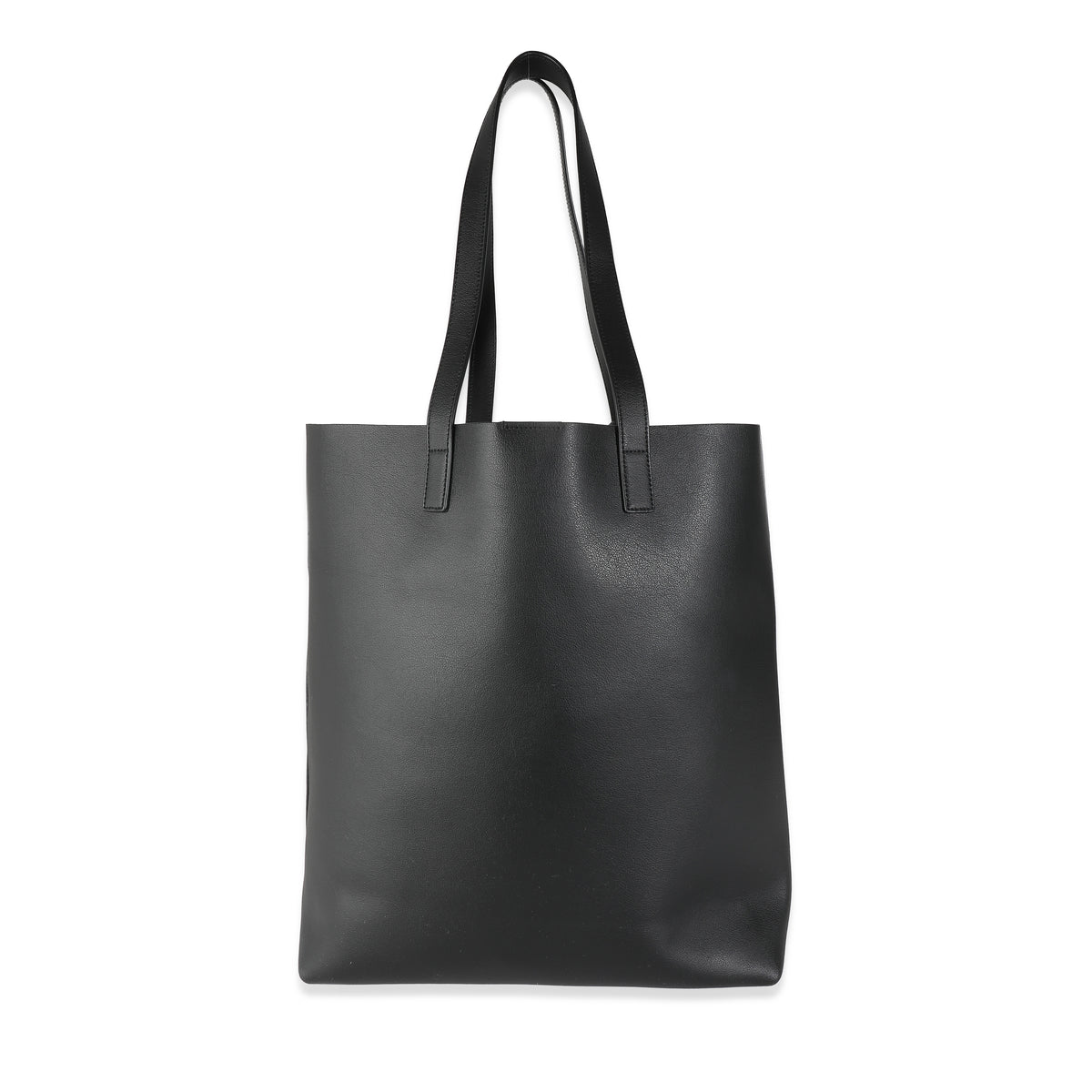 Black Calfskin Medium Shopping Tote