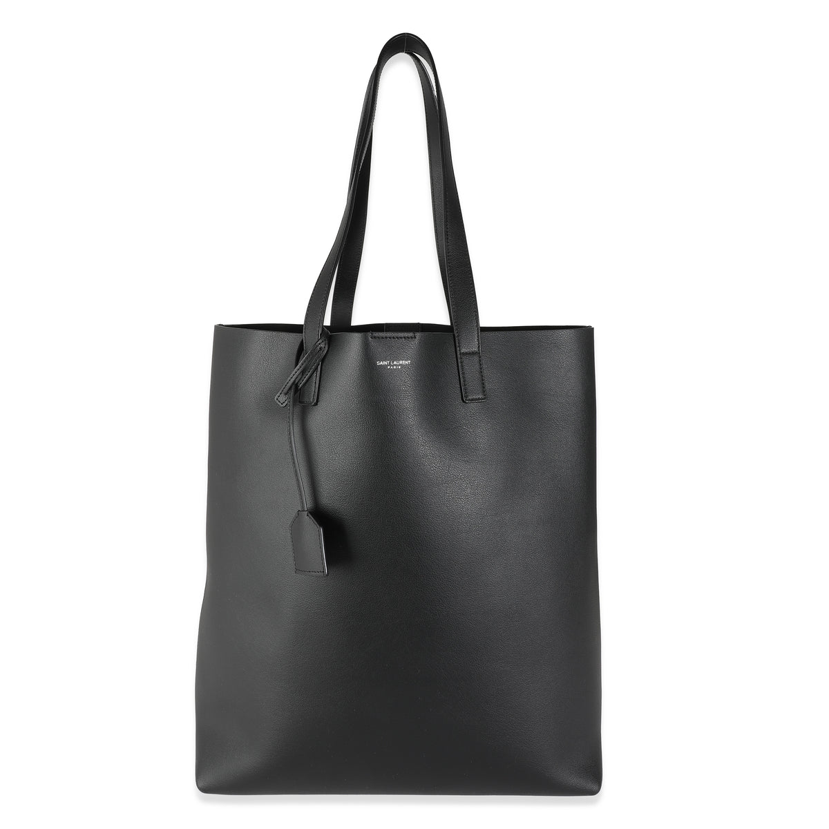 Black Calfskin Medium Shopping Tote