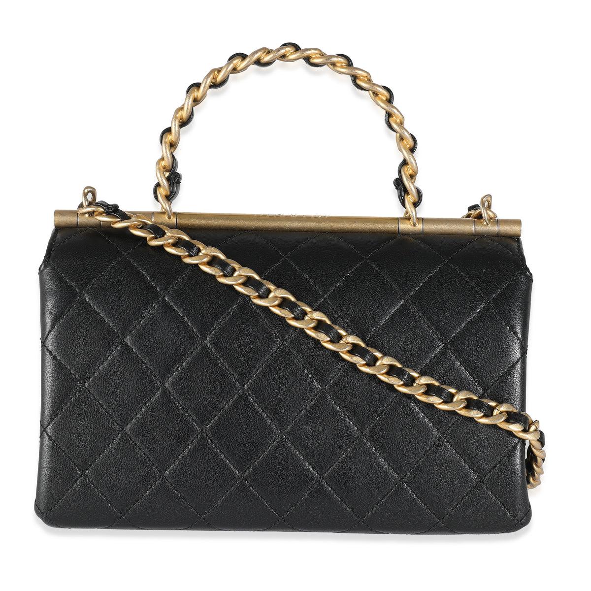 Black Quilted Lambskin Small La Parisienne Flap Bag