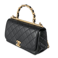 Black Quilted Lambskin Small La Parisienne Flap Bag