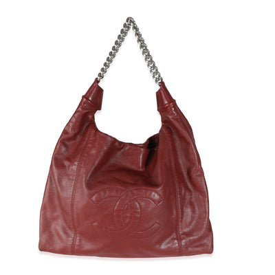 Burgundy Lambskin Rodeo Drive Hobo