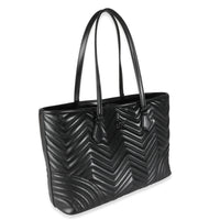 Black Matelasse Chevron Calfskin GG Marmont Large Tote Bag