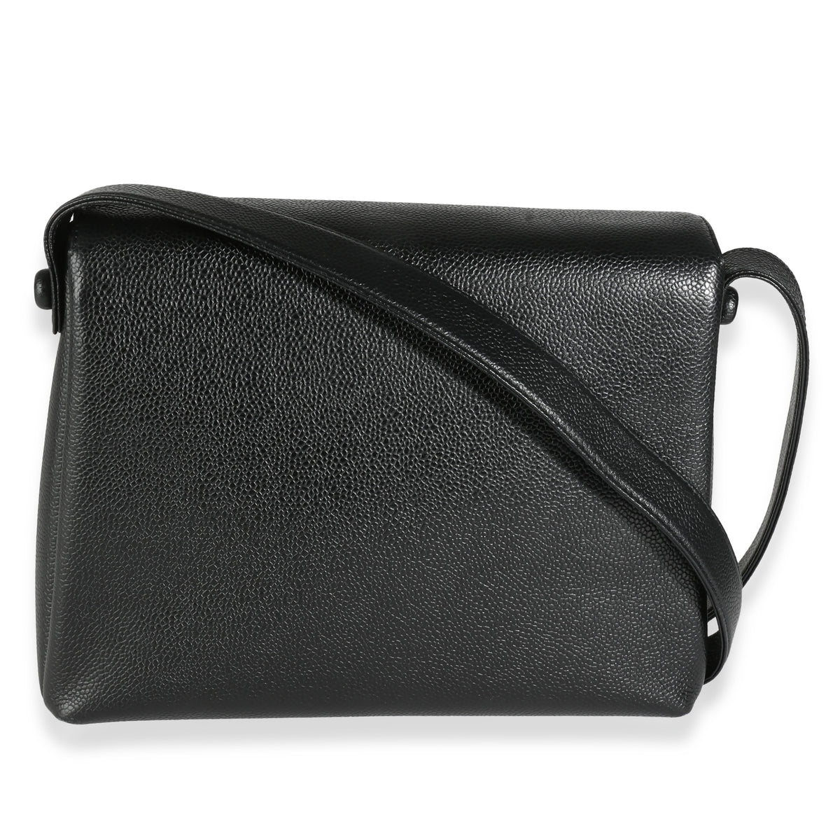 Black Caviar CC Flap Shoulder Bag