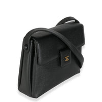 Black Caviar CC Flap Shoulder Bag