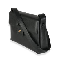 Black Caviar CC Flap Shoulder Bag