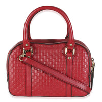 Red Microguccissima Small Bowling Bag