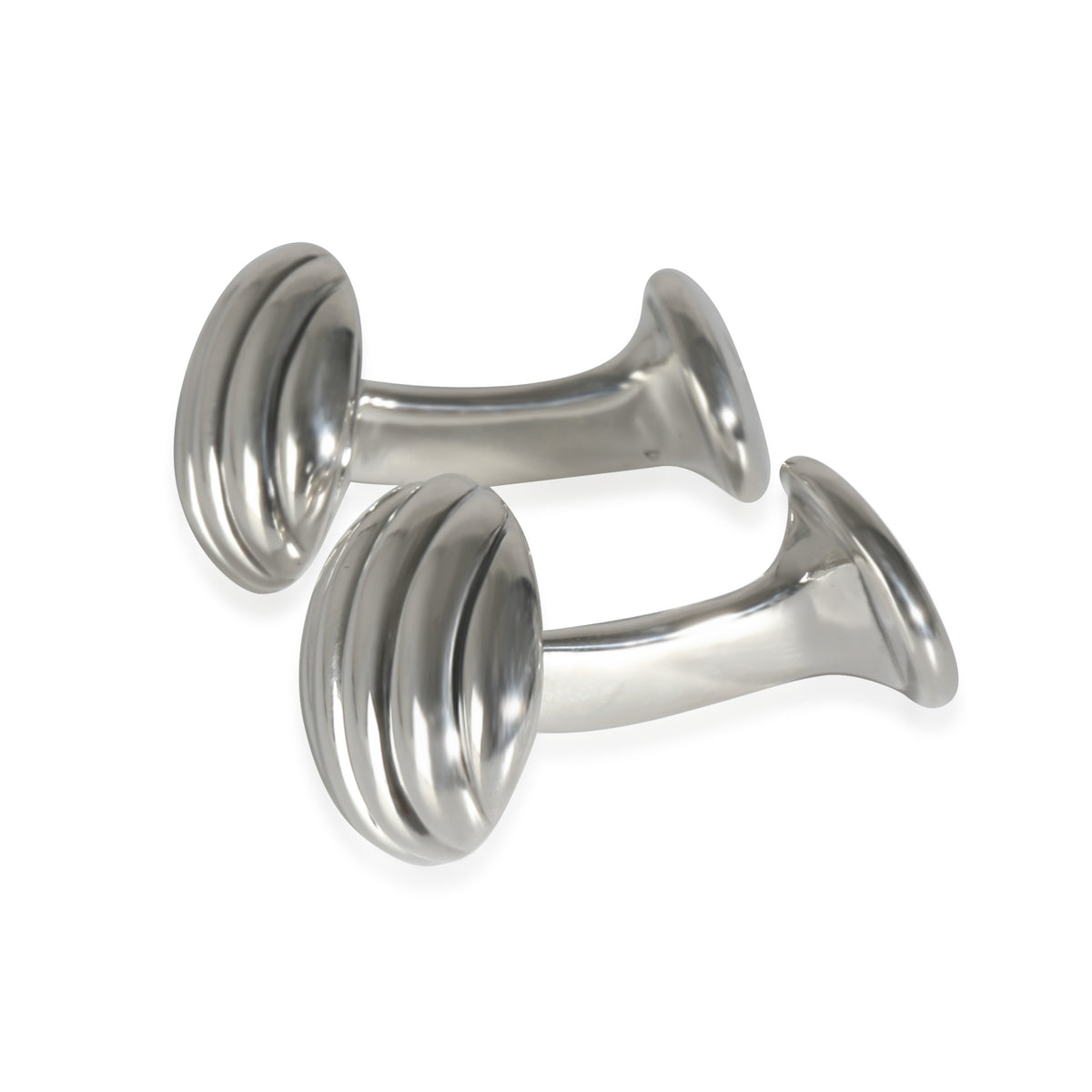 Sculpted Cable Cufflinks in  Sterling Silver