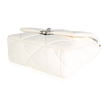 Chanel White Quilted Lambskin Small  19 Flap Bag Handbag box