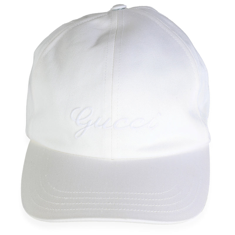 White Cotton Venice Baseball Cap M