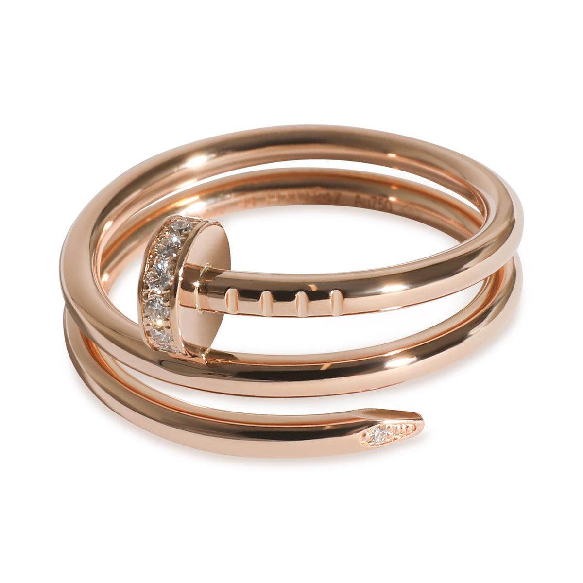 Juste Un Clou Ring, Small Model (Rose Gold, Diamonds)