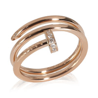 Juste Un Clou Ring, Small Model (Rose Gold, Diamonds)