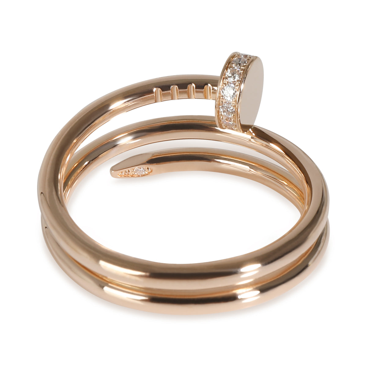 Juste Un Clou Ring, Small Model (Rose Gold, Diamonds)