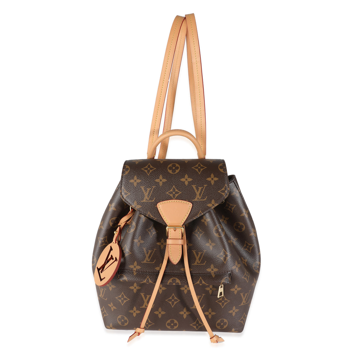 canvas louis vuitton backpack women leather Front pouch zipper pocket LOUIS VUITTON Palm Springs Monogram