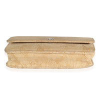 Chanel Beige Suede Lace Over Wallet On Chain Handbag stamp