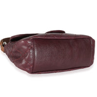 Burgundy Glazed Quilted Calfskin On The Road Flap Bag