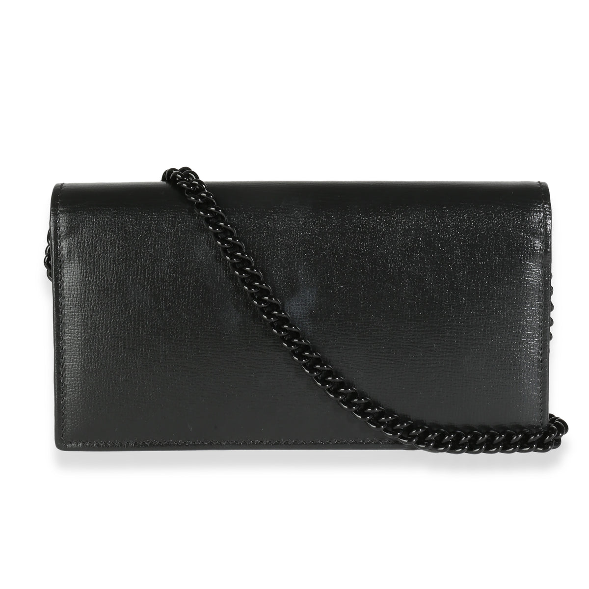 Black Calfskin Horsebit 1955 Chain Wallet