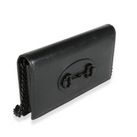 Black Calfskin Horsebit 1955 Chain Wallet