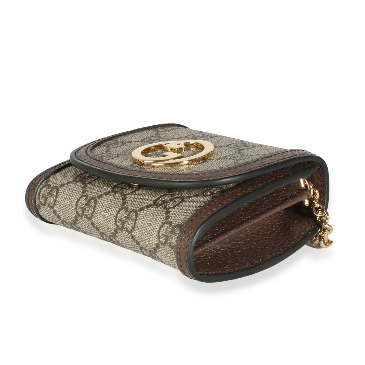 Beige GG Canvas Blondie Medium Chain Wallet