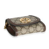 Beige GG Canvas Blondie Medium Chain Wallet