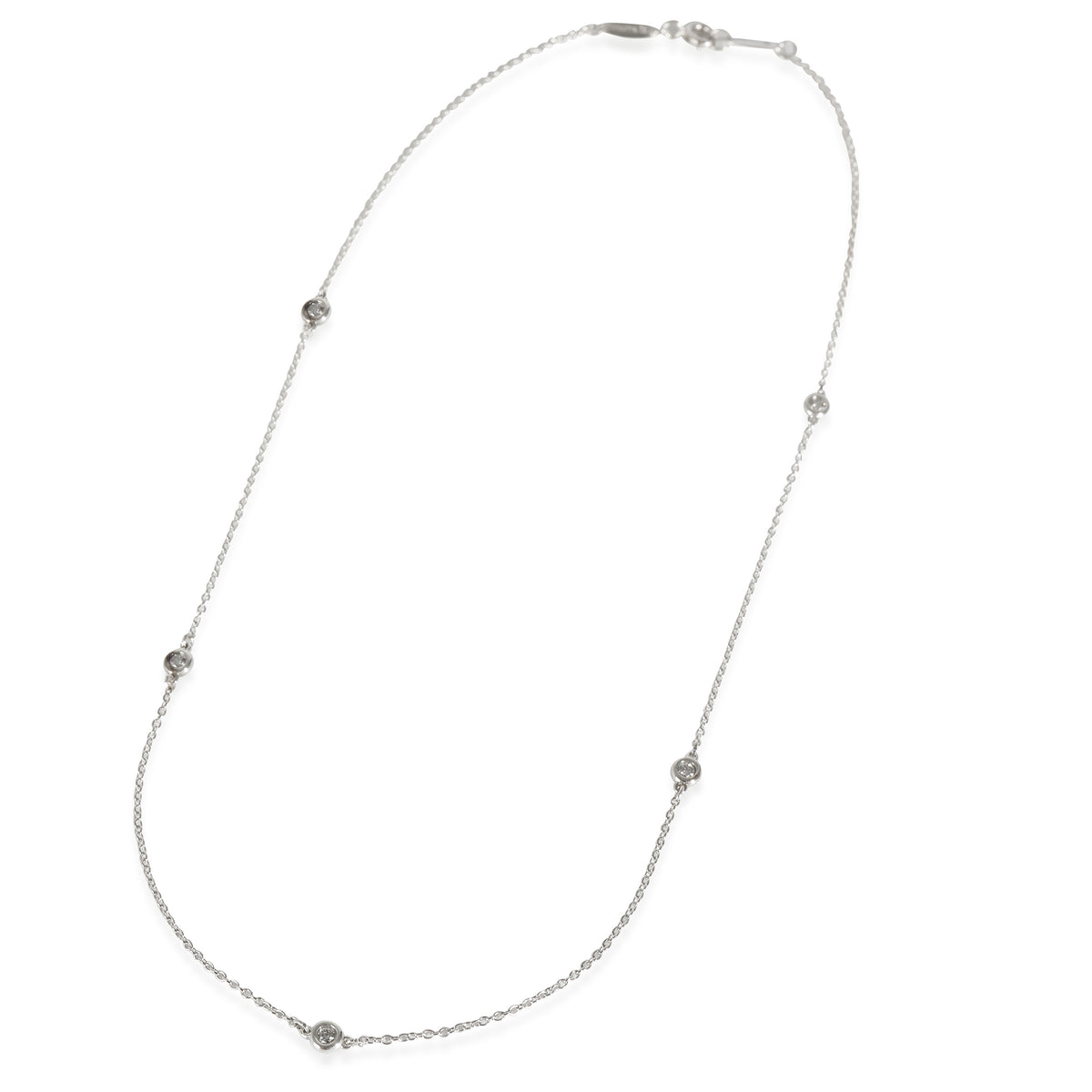 Elsa Peretti Fashion Necklace in  Sterling Silver 0.15 CTW