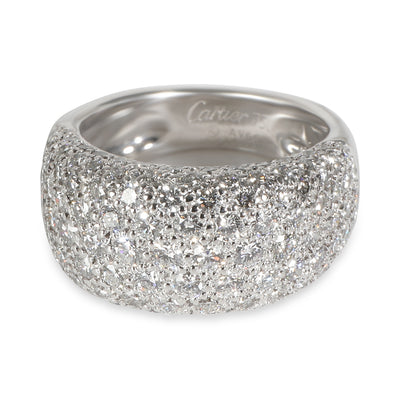 Cartier Vintage Diamond Ring in 18k White Gold 3.5 CTW fv